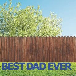 Best Dad Ever Blue Letters Yard Sign