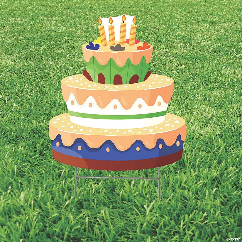 Birthday Cake Yard Sign 3 Birthday Cake Yard Sign