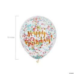 Birthday Glitzy Gold Confetti 12" Latex Balloons - 6 Pc. -Party Decorations Sales Shop birthday glitzy gold confetti 12 latex balloons 6 pc 13839076 a01