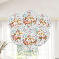 Birthday Glitzy Gold Confetti 12" Latex Balloons - 6 Pc. -Party Decorations Sales Shop birthday glitzy gold confetti 12 latex balloons 6 pc 13839076 a02