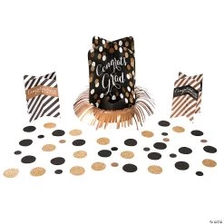 Black & Gold Graduation Table Decorating Kit - 23 Pc.