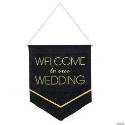 Black & Gold Wedding Banner