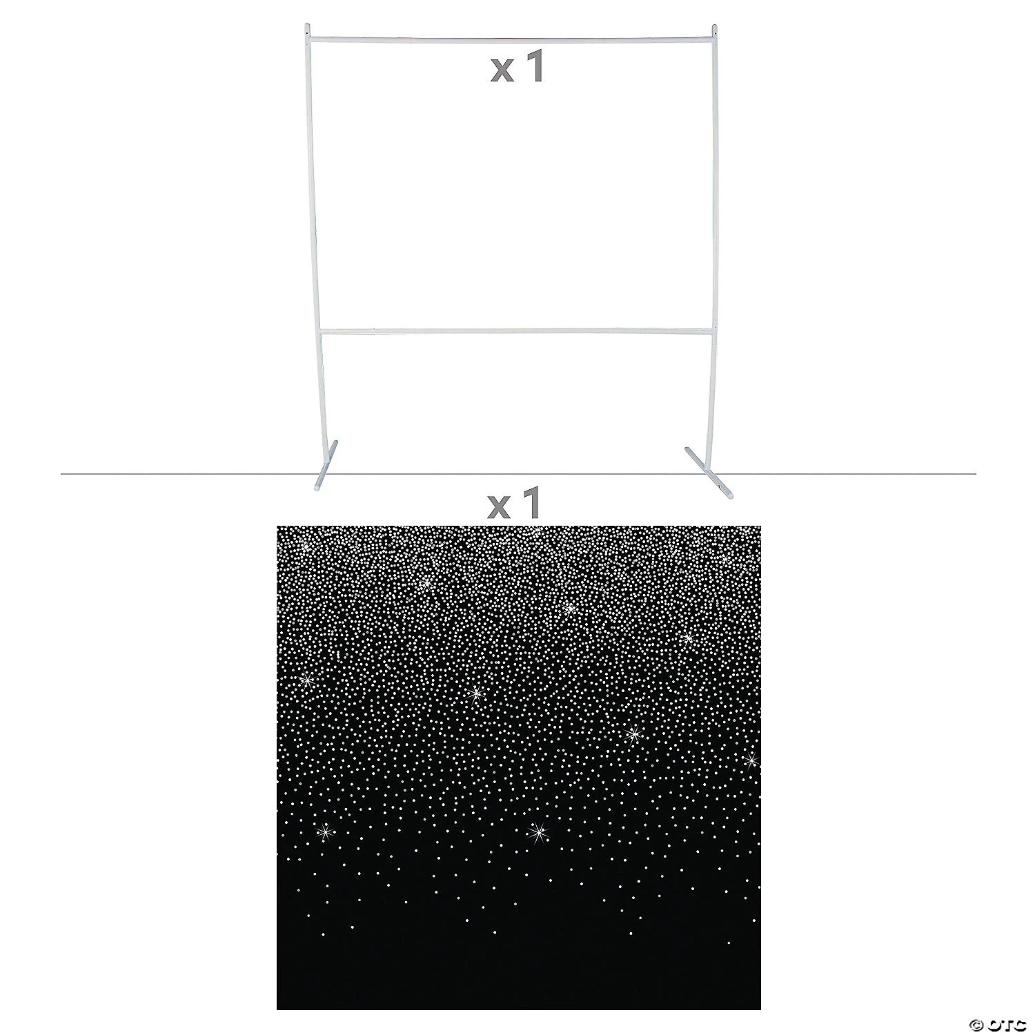 Black & White Backdrop Banner Kit - 2 Pc. 4 Black & White Backdrop Banner Kit - 2 Pc. - Image 2