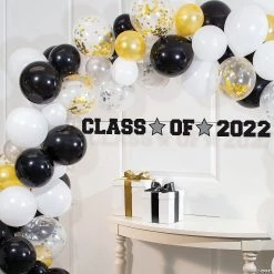 Black And White Graduation Balloon Arch Kit