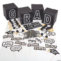 Black & White Graduation Decorating Kit - 53 Pc.