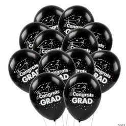 Congrats Grad 11" Latex Balloons - 48 Pc.