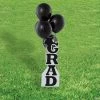 Grad Vertical Yard Sign Kit with 11" Black Latex Balloons - 21 Pc. -Party Decorations Sales Shop black grad vertical yard sign kit with 11 black latex balloons 21 pc 14210723