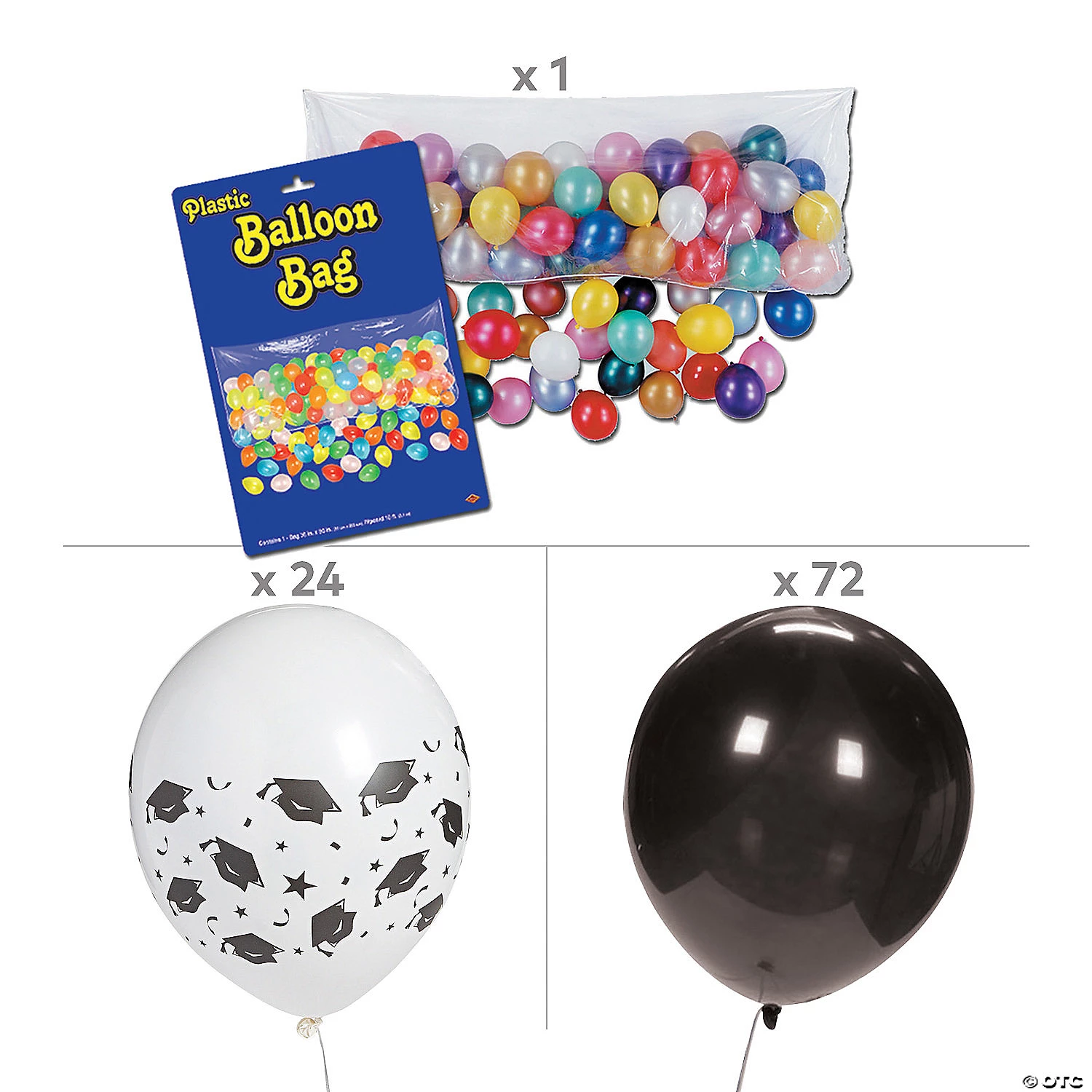Black Graduation Balloon Drop Kit - 97 Pc. 4 Black Graduation Balloon Drop Kit - 97 Pc. - Image 2
