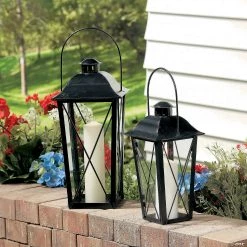 Black Metal Lanterns - 2 Pc. -Party Decorations Sales Shop black metal lanterns 2 pc 96 2089c a03