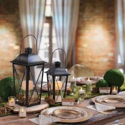 Black Metal Lanterns - 2 Pc. -Party Decorations Sales Shop black metal lanterns 2 pc 96 2089c a05