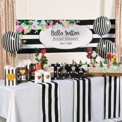 Striped 18" Mylar Balloons - 6 Pc. -Party Decorations Sales Shop black striped 18 mylar balloons 6 pc 3 4226 a01