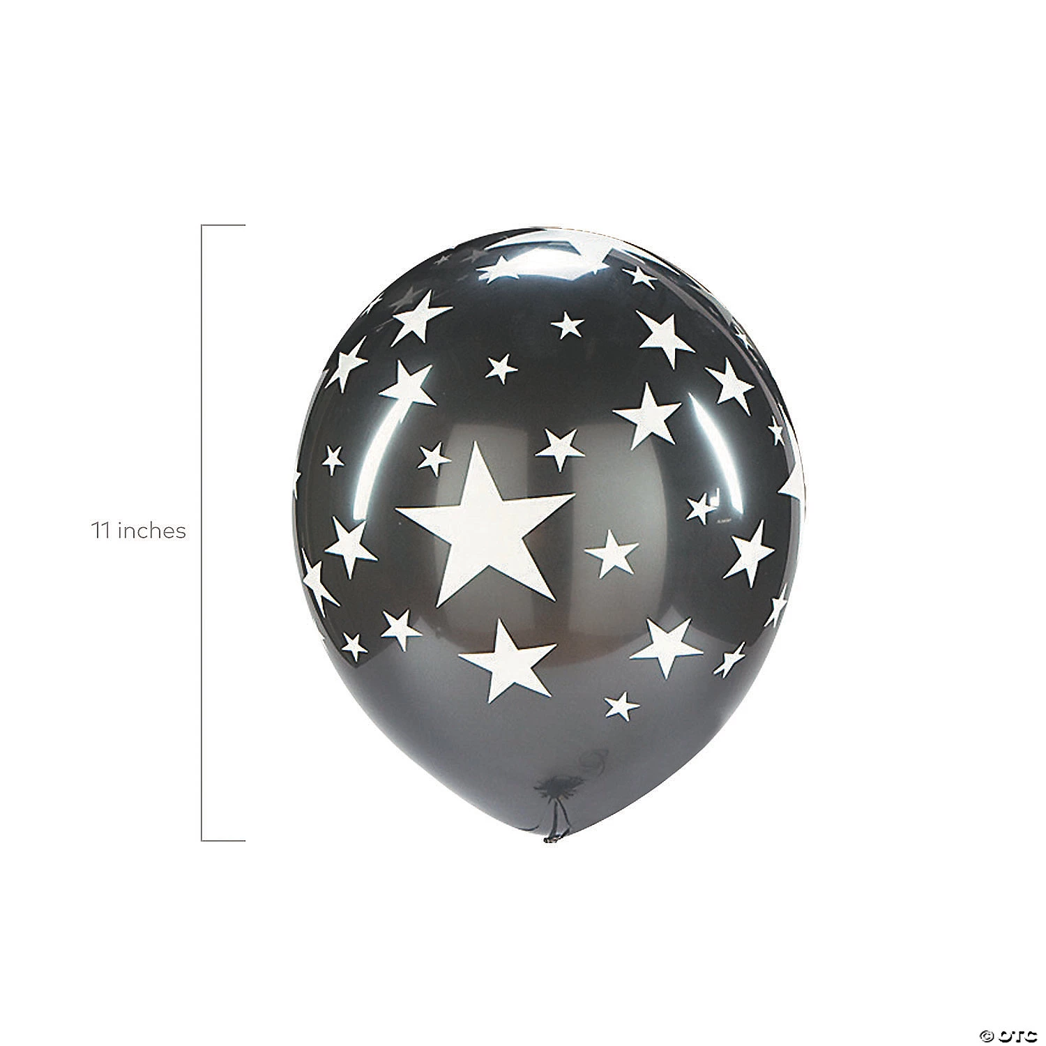 Black with Silver Stars 11" Latex Balloons - 24 Pc. 4 Black with Silver Stars 11" Latex Balloons - 24 Pc. - Image 2