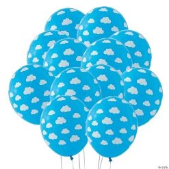 Blue Cloud 11" Latex Balloons - 50 Pc.