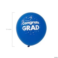 Congrats Grad 11" Latex Balloons - 48 Pc. -Party Decorations Sales Shop blue congrats grad 11 latex balloons 48 pc 17 138 a01