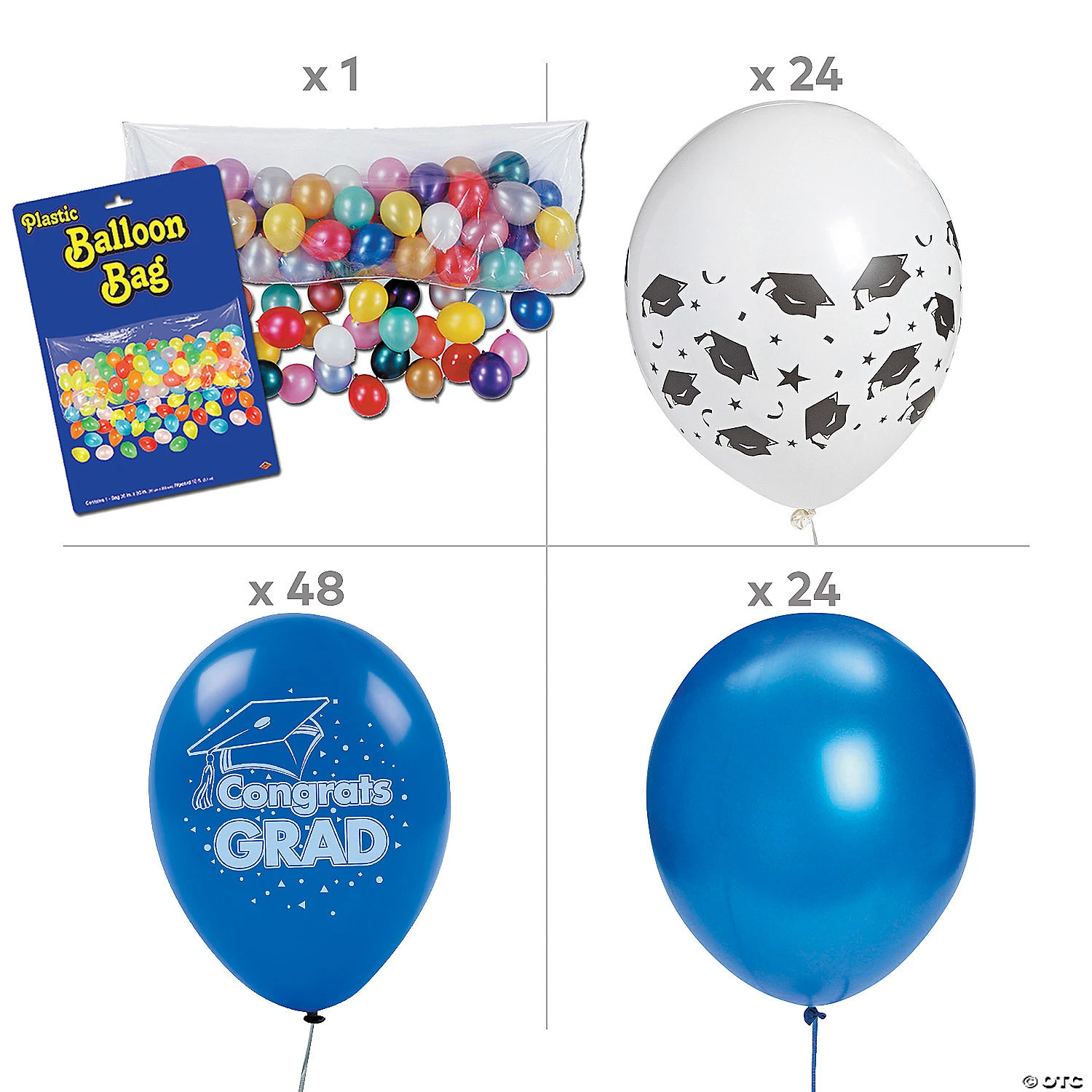 Blue Grad Balloon Drop Kit - 97 Pc. 4 Blue Grad Balloon Drop Kit - 97 Pc. - Image 2