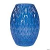 Blue Textured Glass Vase