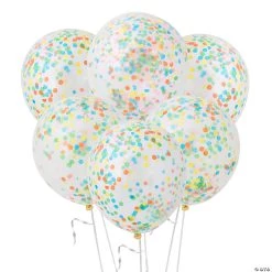 Bright Confetti 12" Latex Balloons - 6 Pc.