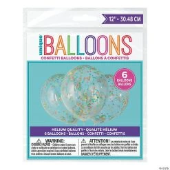 Bright Confetti 12" Latex Balloons - 6 Pc. -Party Decorations Sales Shop bright confetti 12 latex balloons 6 pc 14090487 a02