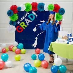 Bright Grad Backdrop - 2 Pc. -Party Decorations Sales Shop bright grad backdrop 2 pc 13971836 a01