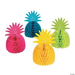 Bright Pineapple Centerpieces - 4 Pc.