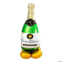 Bubbly Wine Bottle 60" Mylar Balloon