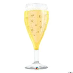 Bubbly Wine Glass-Shaped 39" Mylar Balloon