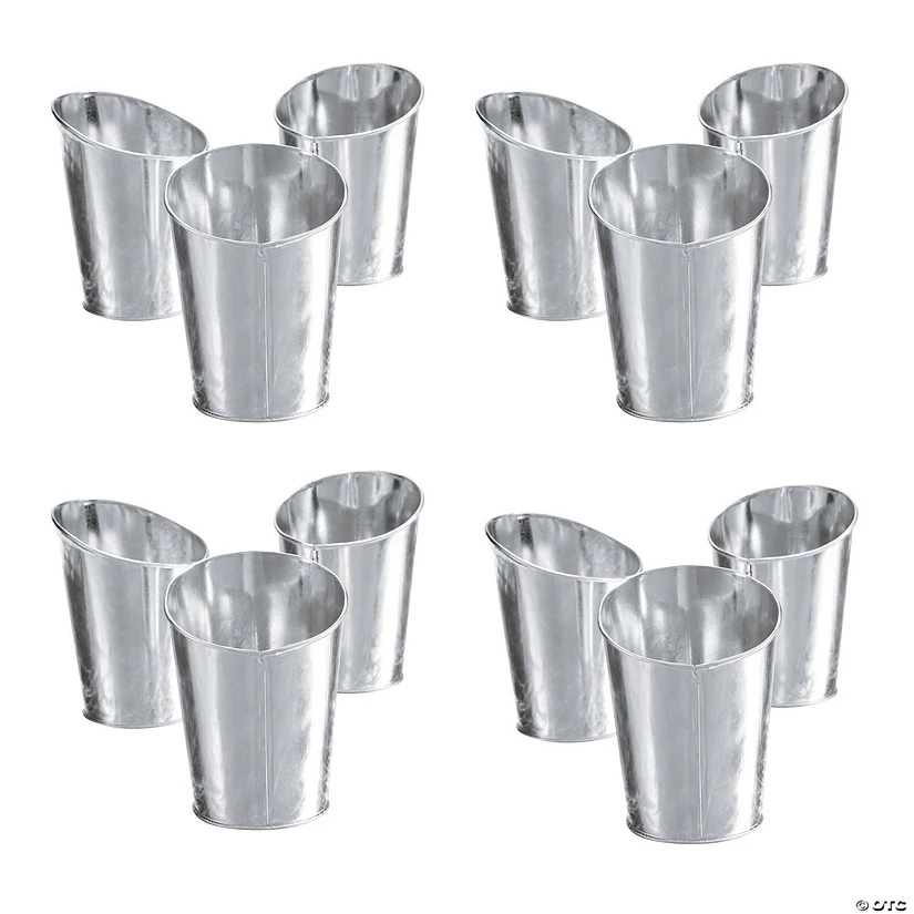Bulk Galvanized Vases - 12 Pc. 3 Bulk Galvanized Vases - 12 Pc.