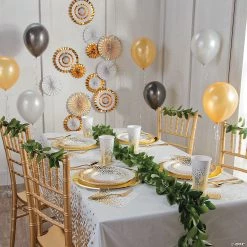 Bulk Silver, Gold & Black 11" Latex Balloon Assortment - 144 Pc. -Party Decorations Sales Shop bulk silver gold and black 11 latex balloon assortment 144 pc 13614621 a02