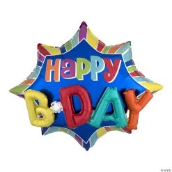 Burst Happy Birthday 35" Mylar Balloon