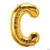 C Gold Letter 34" Mylar Balloon 2 C Gold Letter 34" Mylar Balloon -Party Decorations Sales Shop c gold letter 34 mylar balloon13908559