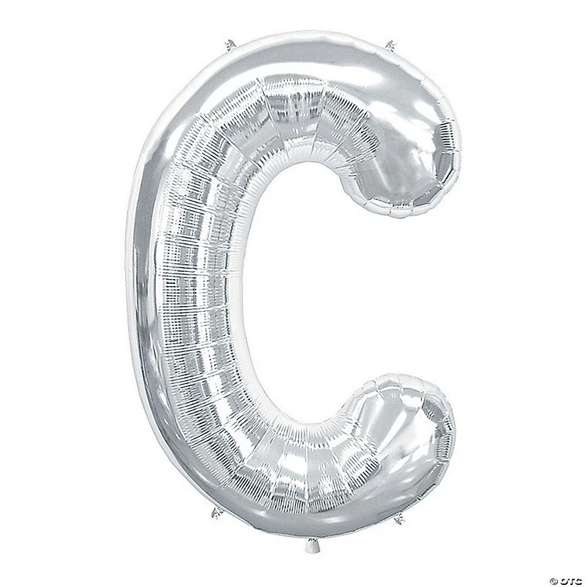 “C” Silver Letter 34" Mylar Balloon 3 “C” Silver Letter 34" Mylar Balloon