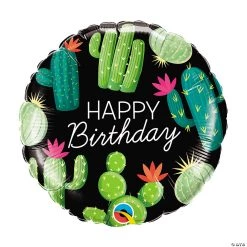 Cactus Happy Birthday 18" Mylar Balloon
