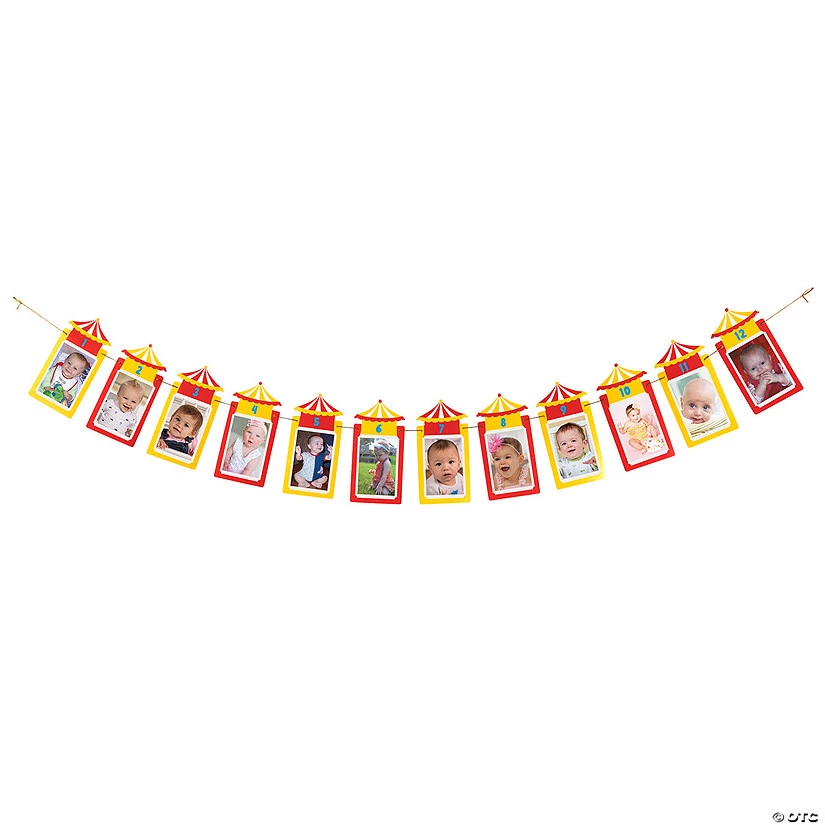 Carnival First Birthday Photo Banner 3 Carnival First Birthday Photo Banner