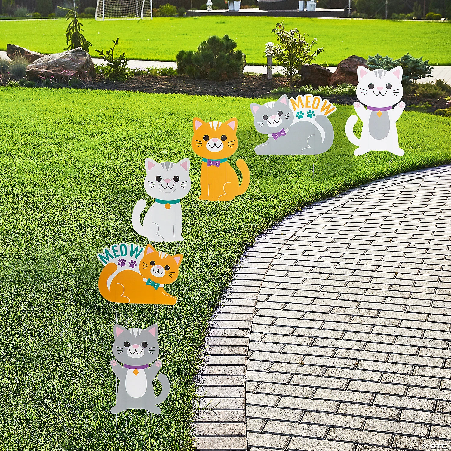 Cat Party Yard Sign Set 3 Cat Party Yard Sign Set