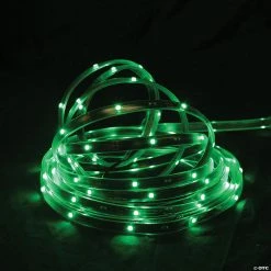 CC Christmas Decor - 18' Green LED Outdoor Christmas Linear Tape Lighting - Black Finish