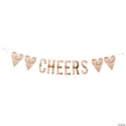 Cheers Rustic Wedding Banner
