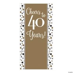 Cheers to 40 Years Backdrop Banner
