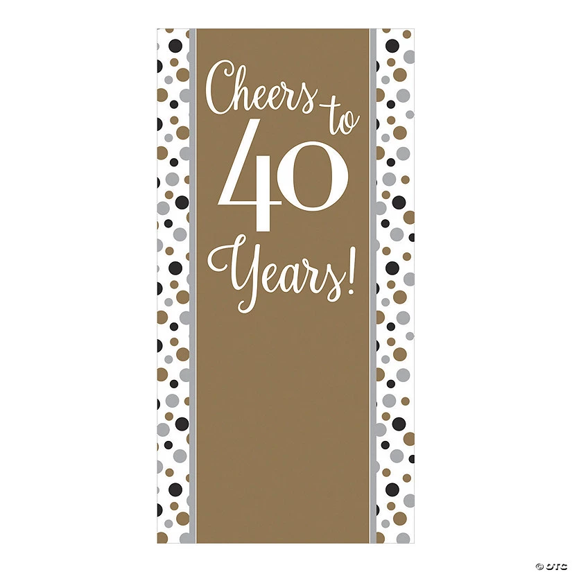 Cheers to 40 Years Backdrop Banner 3 Cheers to 40 Years Backdrop Banner