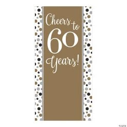 Cheers to 60 Years Backdrop Banner