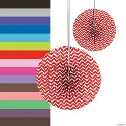 Chevron Hanging Fans - 6 Pc.