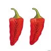 Chili Pepper Hanging Tissue Paper Decorations - 3 Pc. 1 Chili Pepper Hanging Tissue Paper Decorations - 3 Pc. -Party Decorations Sales Shop chili pepper hanging tissue paper decorations 3 pc 3 9151