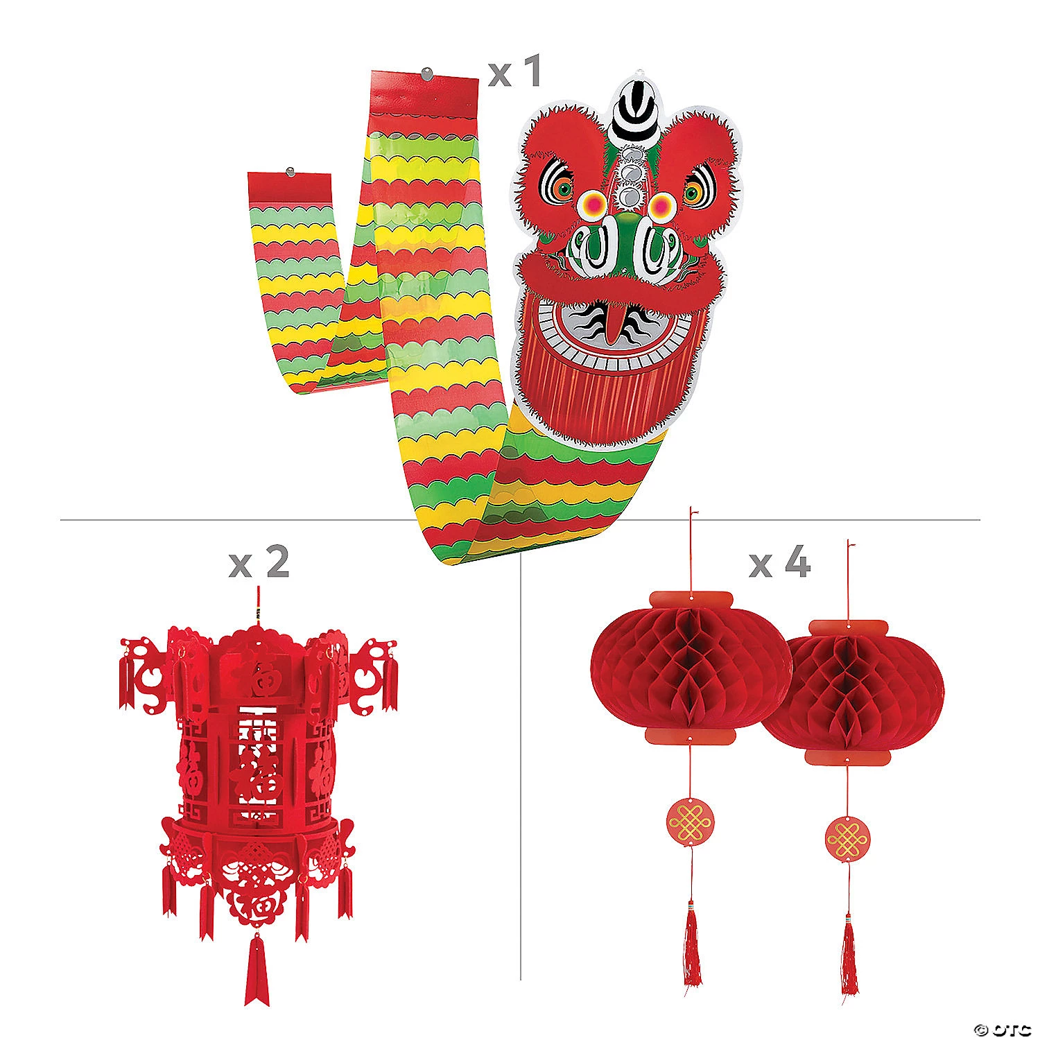 Chinese New Year Hanging Decorations Kit - 7 Pc. 4 Chinese New Year Hanging Decorations Kit - 7 Pc. - Image 2