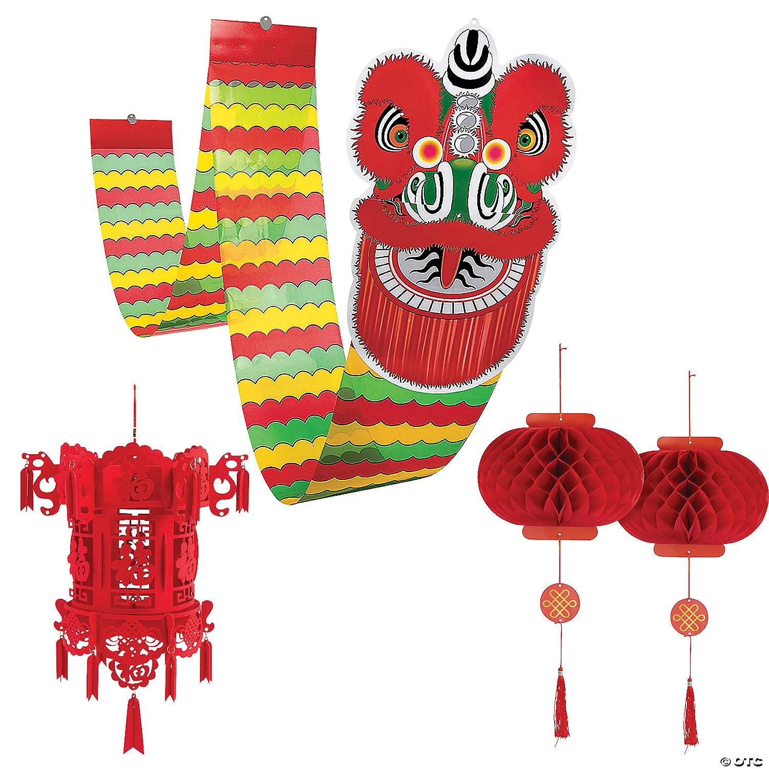 Chinese New Year Hanging Decorations Kit - 7 Pc. 3 Chinese New Year Hanging Decorations Kit - 7 Pc.