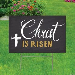 Christ Is Risen Yard Sign