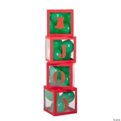 Christmas Balloon Block Boxes - 4 Pc.