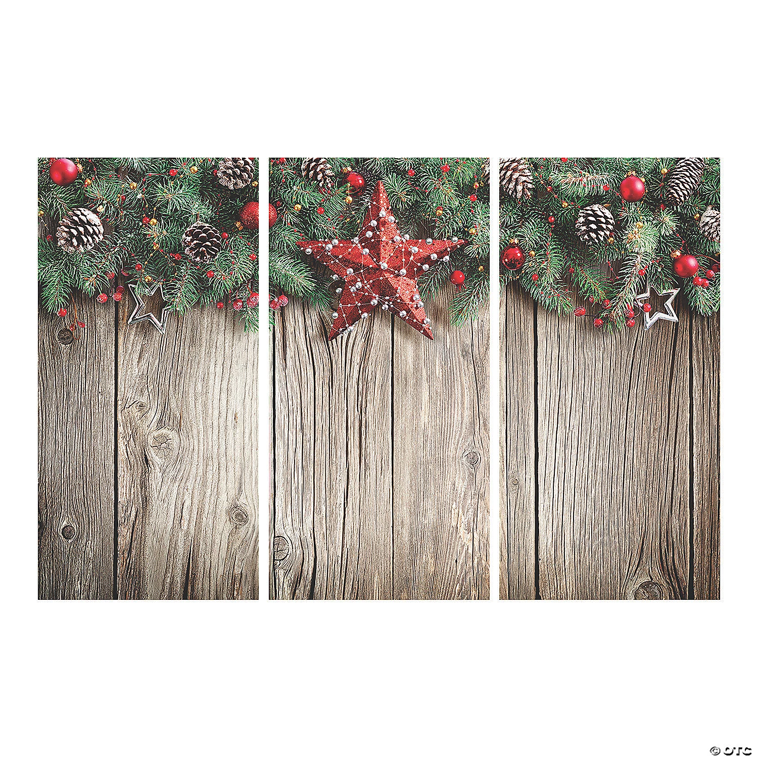 Christmas Barn Wood Backdrop - 3 Pc. 4 Christmas Barn Wood Backdrop - 3 Pc. - Image 2