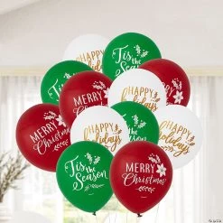 Christmas Holiday 12" Latex Balloons - 15 Pc. 7 Christmas Holiday 12" Latex Balloons - 15 Pc. -Party Decorations Sales Shop christmas holiday 12 latex balloons 15 pc 13902871 a02
