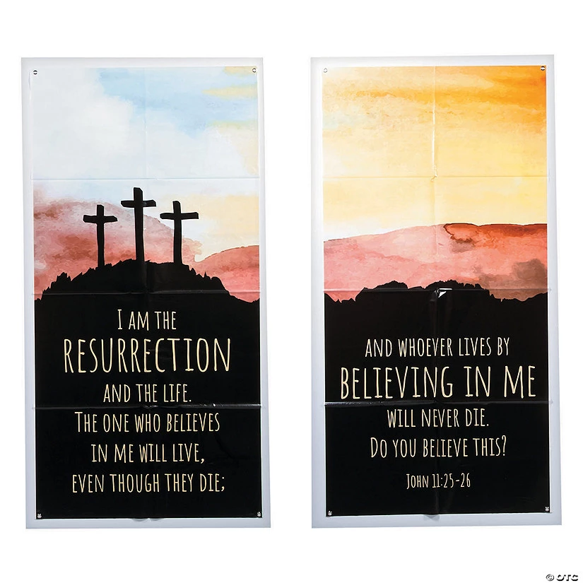 Church Resurrection Banner Set - 2 Pc. 3 Church Resurrection Banner Set - 2 Pc.