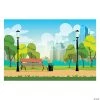 City Park Scene Backdrop - 3 Pc. -Party Decorations Sales Shop city park scene backdrop 3 pc 14104218