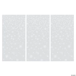Clear Snowflake Print Backdrop - 3 Pc. -Party Decorations Sales Shop clear snowflake print backdrop 3 pc 13812284 a01